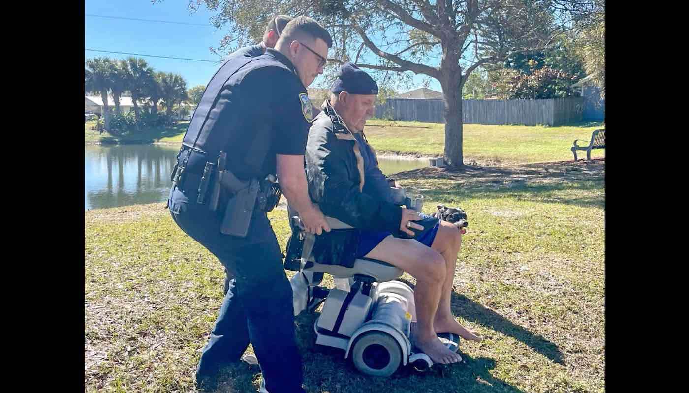 Wheelchair Tumbles into Lake, But 81-Year-old is Saved From Drowning By His Dog's Barking 