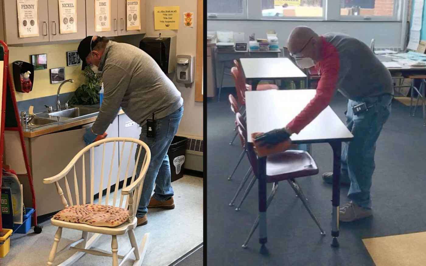 School Parents Have Pooled Thousands of Dollars as Thank You Gifts to Janitorial Staff Sanitizing Schools 
