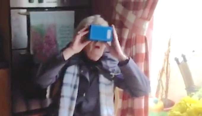 Spunky Grandma Uses Virtual Goggles to Ride Roller Coaster For First Time (With Hilarious Irish Profanity) 