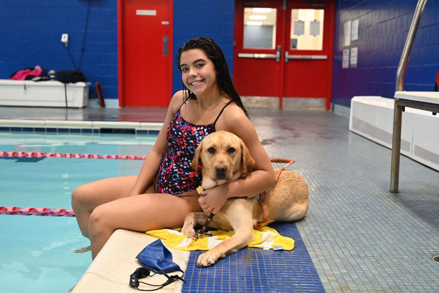 Blind Teen Swims For Gold With a Guide Dog Helping Her Prepare for Tokyo Paralympic Games 